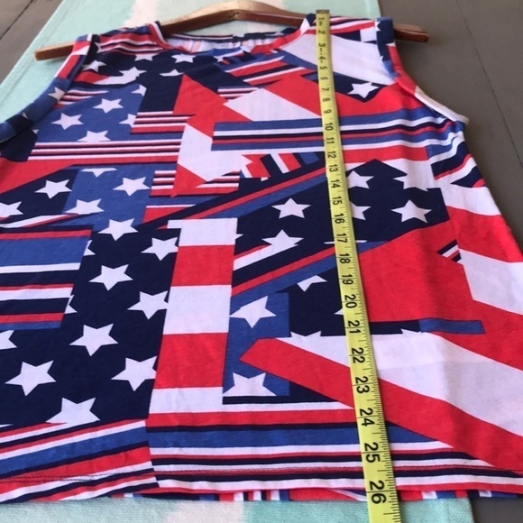 Fabletics Americana Print McKinney Tee Sleeveless Athletic Tank Top - Picture 9 of 9
